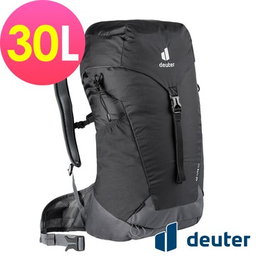 【deuter 德國】AC LITE網架直立式透氣背包/登山背包30L(3421021黑)