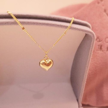 【焦糖小姐 Ms caramelo】925純銀鍍K黃 愛心項鍊