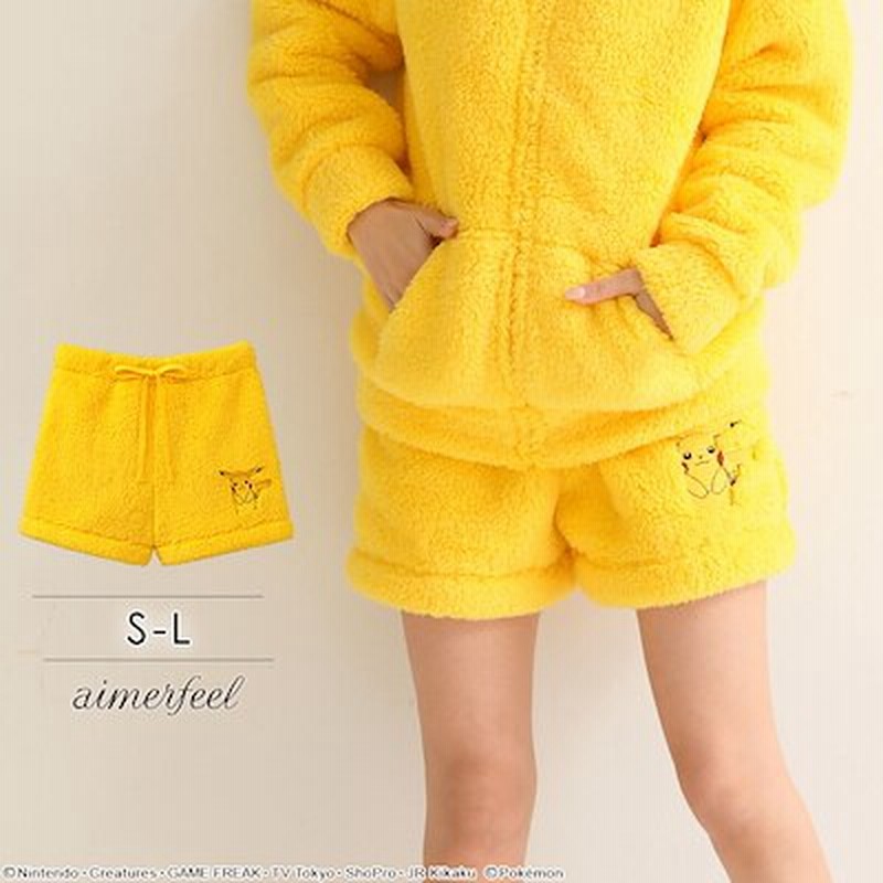 ポケモン ピカチュウ モコモコ ショートパンツ 単品ボトムス 通販 Lineポイント最大get Lineショッピング