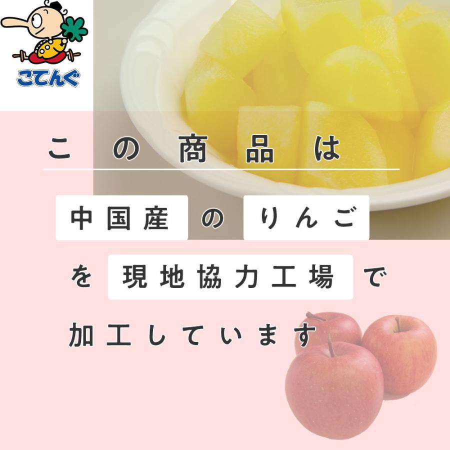 りんご 缶詰 中国産 ダイス 1号缶 固形1,750g バラ売り 天狗缶詰 業務用 食品