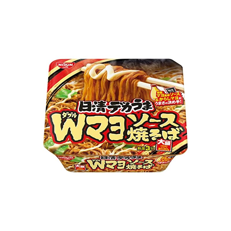 日清食品 デカうま Wマヨソース焼そば 153g 12個