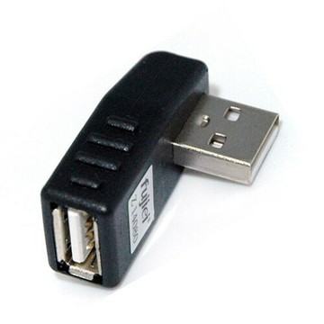 fujiei USB A公左90度USB A母轉接頭  USB 90度轉頭