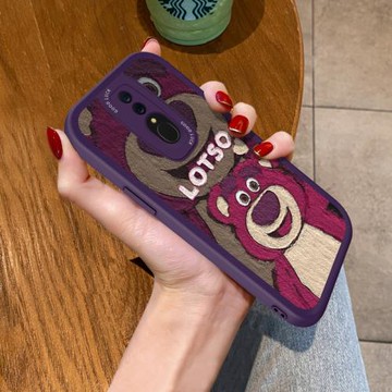 適用OPPOA9手機殼油畫小熊K12Plus全包A11X硅膠軟殼K10prok9s潮牌卡通個性k7高級皮保護套女新款K13turbo防摔