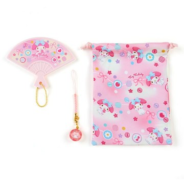 【震撼精品百貨】My Melody 美樂蒂 三麗鷗美樂蒂手造型拿鏡附縮口袋及吊飾-櫻桃#52411 震撼日式精品百貨