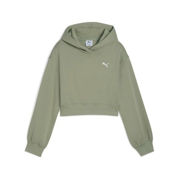 PUMA 基本系列Wardrobe ESS短版長厚連帽T恤 女童
