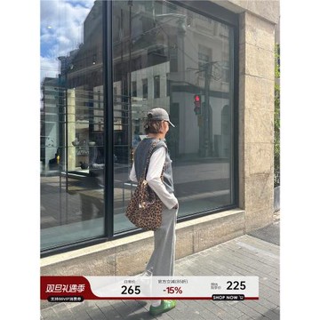 YANGLE_衛褲女休閑直筒2025早秋新款顯瘦寬松小個子微喇九分褲子