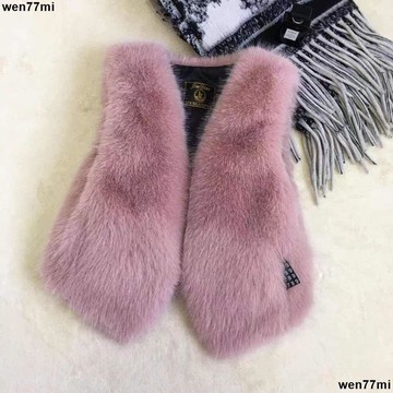 超實惠臘 短款女馬甲 馬甲外套甜酷甜美小香風外穿新款狐狸毛短款皮草馬甲外套顯瘦坎肩仿毛馬夾