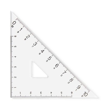 MUJI 壓克力三角尺.45度角1入