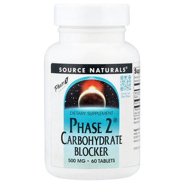 Source Naturals, 2 階段® 碳水化合物阻滯劑，500 毫克，60 片