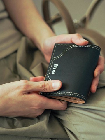 Premium Chrome Leather Compact Wallet