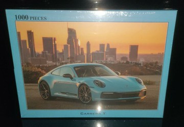 【拼圖貓】HC - 跑車系列-保時捷Porsche CARRERA T 台灣製 1000片 夜光拼圖 1000-027N