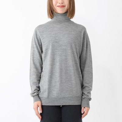ジョンスメドレー JOHN SMEDLEY タートルネックセーター CATKIN エクストラファインメリノウール 30ゲージ SLIM FIT レディース silver JOHN SMEDLEY ジョンスメドレー タートルネックセーター CATKIN
