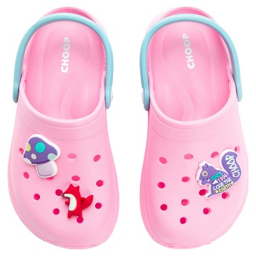 CHOOP 兒童款輕便布希洞洞鞋  櫻花粉