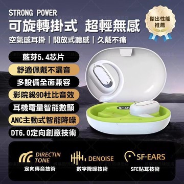 隔日達🚀可旋轉耳掛式藍芽耳機 OWS開放式運動防水防汗慢跑步狂甩不掉 ANC降噪高清通話高音質重低音無線外掛耳式藍芽耳機