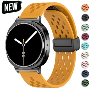 SAMSUNG 適用於三星 Galaxy Watch 8 40 毫米 44 毫米 8 經典 46 毫米磁性錶帶手鍊腕帶的