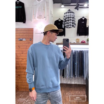 E7th.純色三角領大學T-藍(E7SB55202208)