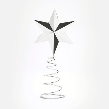 伊登金屬樹頂星小 六角星銀