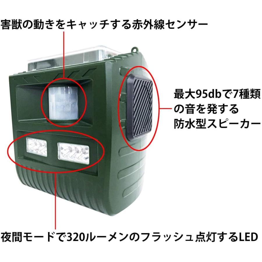 富士倉 ソーラー式 害獣 撃退器 通せんぼくん 屋外 対策