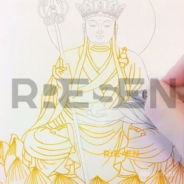 佛像臨摹畫冊 佛像畫冊 佛像描金畫冊 菩薩像描金畫冊 32佛臨摹描金畫冊  描金臨摹專輯畫冊 精美佛像描繪本 佛像描繪