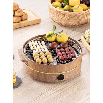 網紅電陶爐圍爐煮茶室內插電烤火爐家用煮茶器煮茶爐套裝2025新款