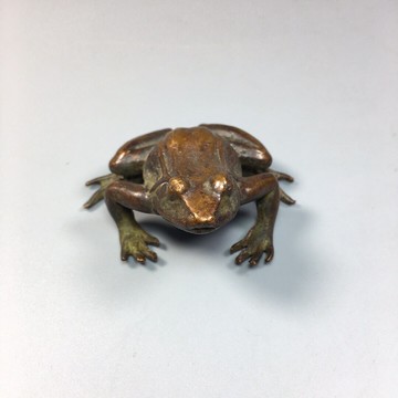 古玩收藏銅實青蛙擺件小銅器銅把件茶寵擺飾手工