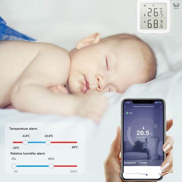 塗鴉溫溼度傳感器  室內聯動溫溼度感應器  兼容Alexa，不支持Google Home  3節AA電池供電，不帶電池發