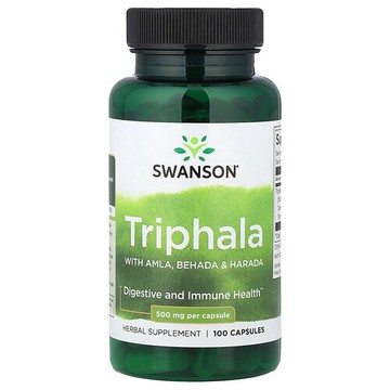 Swanson Vitamins, 三果寶，含余甘子、Behada 和 Harada，500 毫克，100 粒膠囊