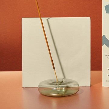 英國 MÆGEN 波紋玻璃線香座 綠