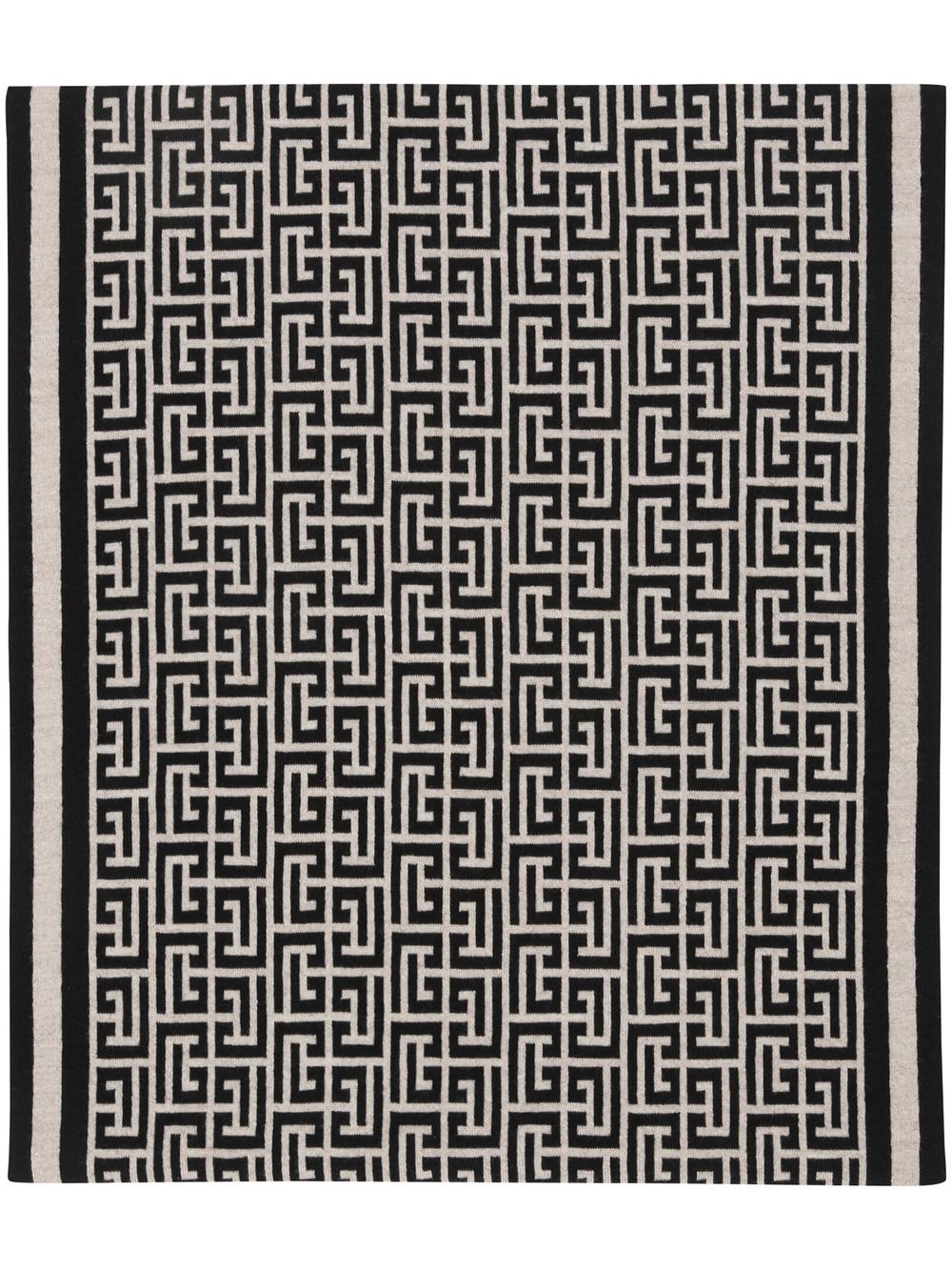 Balmain - monogram-print wool scarf - men - Wool - One Size - Black