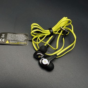 美國大牌個性化綠色有線耳機入耳式面條線重低音耳麥帶麥支持通話