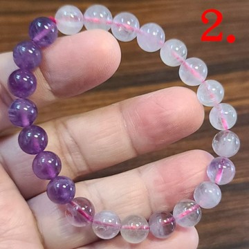 紫超七 超七 手鍊 手環 手珠 超級七 漸層 8mm 天然❤水晶玉石特賣#R132-2