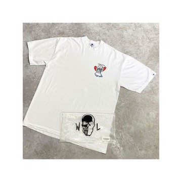 短袖T恤男女潮牌創意流淚骷髏印花oversize寬松半截袖懶惰風上衣