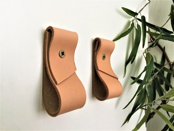 皮革門把 // 抽屜手把 // 壁掛式掛衣架 //浴室裝飾 //  簡約