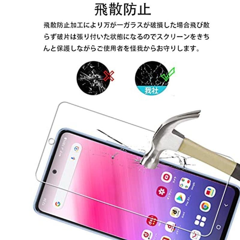 指紋認証 2+2枚ガイド枠付き KPNS 日本素材製 強化ガラス Galaxy A53