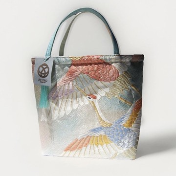 真絲和服袋帶托特包, 日本手工刺繡升級改造包,【工坊直送】