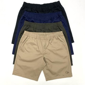 大碼肥佬短褲男夏季闊腿歐美斜紋純色寬松直筒沙灘五分褲胖子中褲