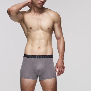 DADADO-機能系列-天然草本抑菌舒適褲 M-LL合身平口內褲(灰)-GHC401GY
