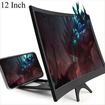 temu跨境貼標L6曲面屏幕放大器12寸手機放大器超清放大鏡懶人支架【宜家良品百貨】