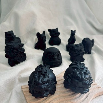 🔮 黑曜石招財擺件 狗來富 招財虎 吉象如意 發財龍龜 招財龍寶 吞金獸 馬到成功 豬事如意 能量擺飾 擋煞聚財 擺飾