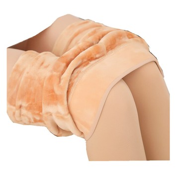 加絨護腰光腿連襪褲假透膚肉色打底褲女外穿加絨加厚秋冬季棉褲