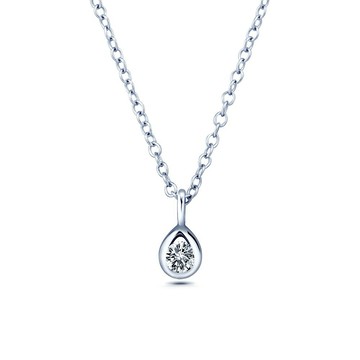 【焦糖小姐】品牌聯名-Alesai 艾尼希亞鑽石 10分 D/VVS1 水滴鑽石項鍊 3EX車工 培育鑽石