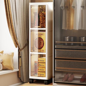 翻蓋式夾縫收納柜折疊柜儲物柜子置物架免安裝LE1其他絹花需安裝