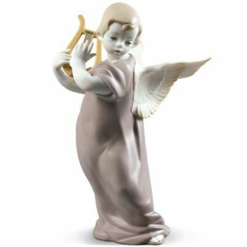 リヤドロ Lladro Angel with Lyre Figurine 01009187 | LINEショッピング