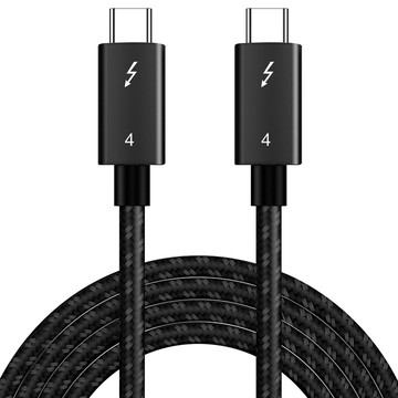 Space Shield Stella Thunderbolt 4 Type-C to Type-C 100W PD 8K 40Gbps 高速充電傳輸線  2m  黑色  1個