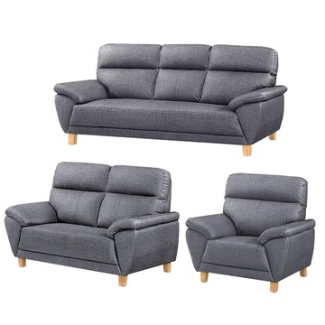 傢俱工場-星辰 厚實飽滿 貓抓皮獨立筒沙發 1+2+3人座深灰#6743