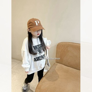 Mini baby🌷親子裝兒童春裝女童春秋款ins風上衣韓系休閒寬鬆套頭衛衣