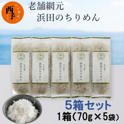 ふるさと納税 西予市 老舗網元　浜田のちりめん5箱セット　(1箱　70g×5個入)