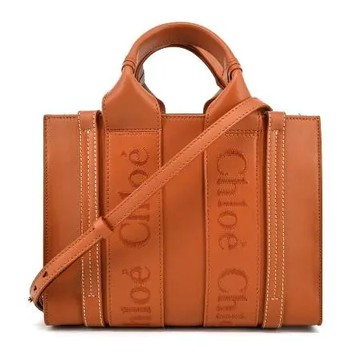 Chloe Woody tote bag 新款皮革兩用托特包(小號/棕色)