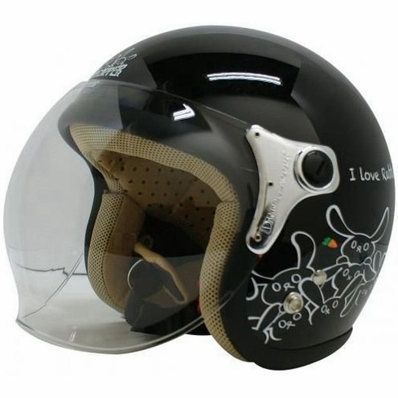 在庫有 送料無料 ジェットヘルメット カリーナ レディース ヘルメット ウサギ ブラック バイク用 女性用 シールド付き Dammtrax ダムトラックス ダムフラッパー 通販 Lineポイント最大0 5 Get Lineショッピング