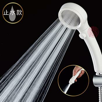 WaterMore水摩爾 一鍵止水增壓節水蓮蓬頭(1支) 日式淋浴花灑 細水增壓蓮蓬頭 省水花灑 極細面板濾淨可拆洗 按鍵關水蓮蓬頭WM-108